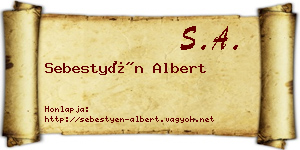 Sebestyén Albert névjegykártya